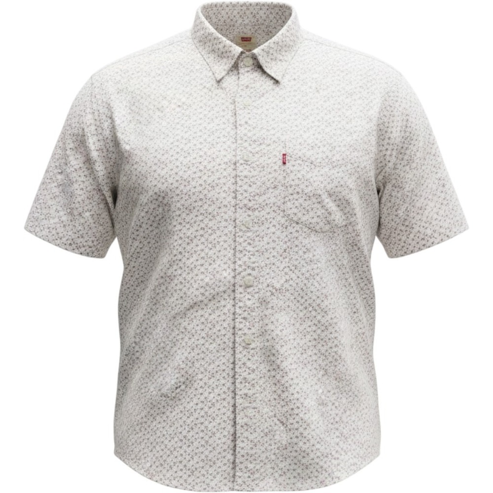 Levi's‎ White Shirt with Tiny Red & Green Floral Print